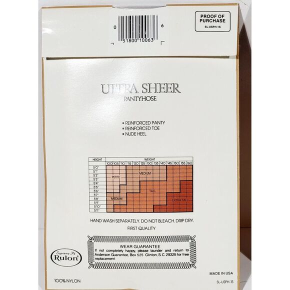 2 Simply Great Pantyhose Tall Midnite 105 Reinforced Toe Ultra Sheer Pantyhose - Picture 6 of 7